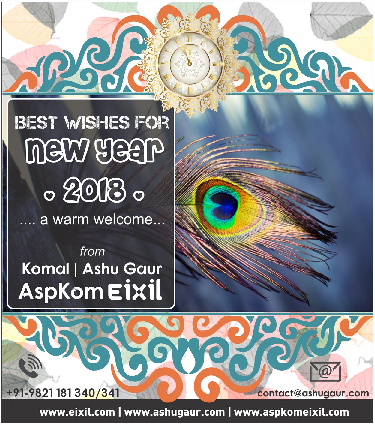 2018 New Year Wishes, Komal, Ashu Gaur